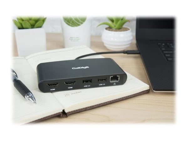 CalDigit Thunderbolt 3 mini Dock Dual HDMI - Dokkingstasjon - Thunderbolt 3 - HDMI - 1GbE