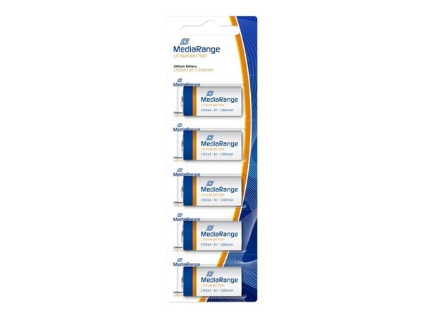 MediaRange - Batteri 5 x CR123A - Li - 1300 mAh