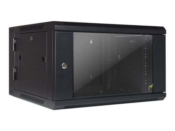 Inter-Tech SMB-6606 - Skap - veggmonterbar - svart, RAL 9005 - 6U - 19"