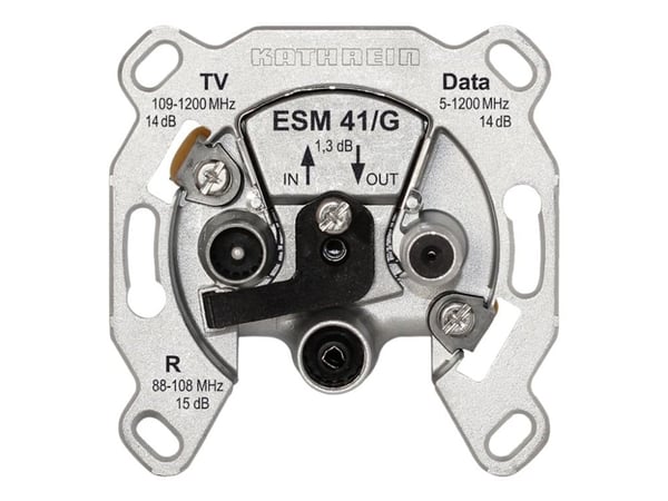 KATHREIN ESM 41/G - Pistorasia - uppoasennettava - F-liitin, IEC-liitin X 2