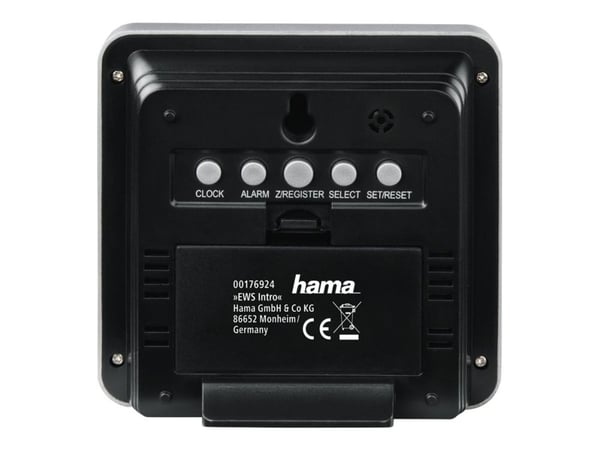 Hama EWS Intro - Termometer - digital - svart, sølv