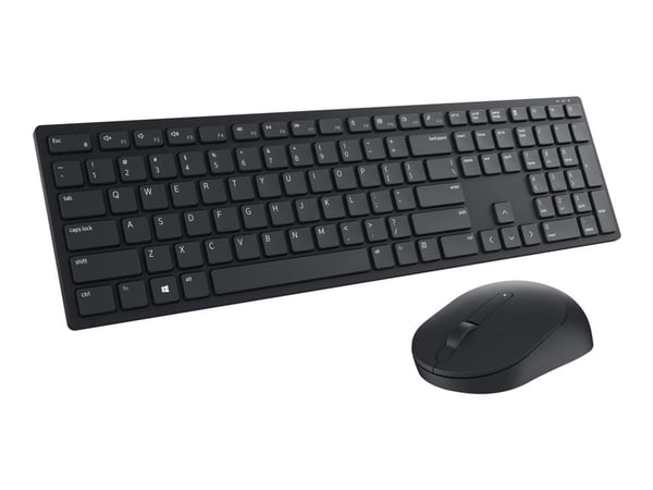 Dell Pro Keyboard and Mouse KM5221W - Tastatur- og mussett - trådløs - 2.4 GHz - QWERTY - Estisk - svart