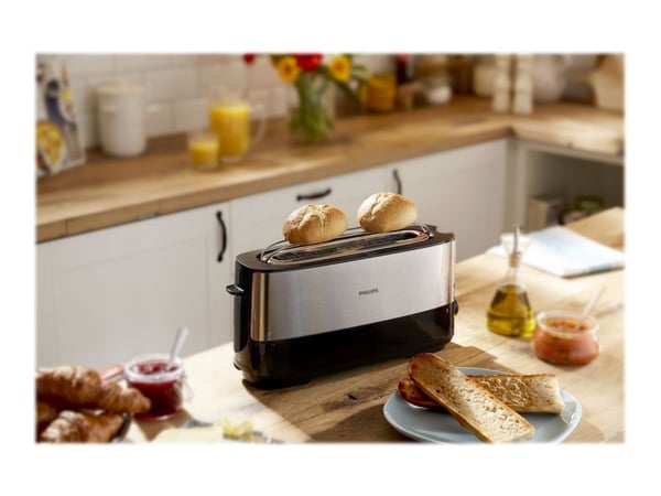 Philips Viva Collection HD2692 - Brødrister - 2 skive - 1 Spor - svart