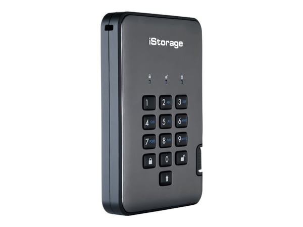 iStorage diskAshur PRO² - SSD - kryptert - 256 GB - ekstern (bærbar) - USB 3.1 - FIPS 197, 256-bits SHA, 256-bit AES-XTS - TAA-samsvar