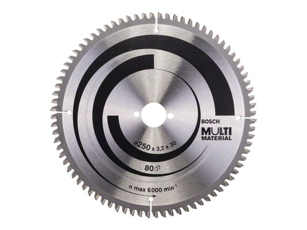 Bosch Multi Material - Sirkelformet sagblad - 250 mm - 80 tenner