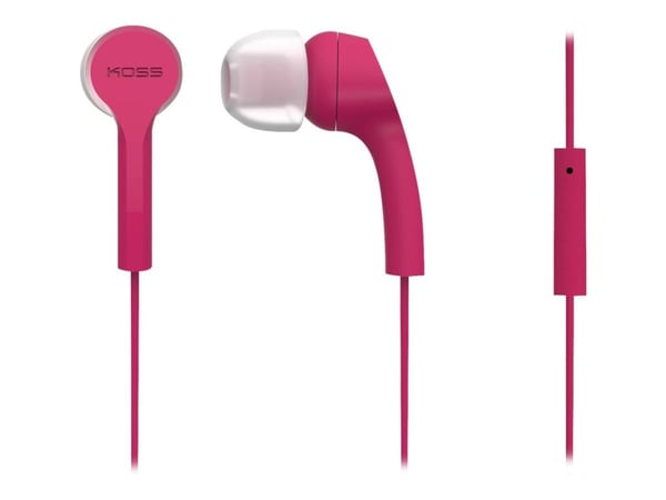 Koss KEB9i - Hörlurar med mikrofon - inuti örat - kabelansluten - 3,5 mm kontakt - rosa
