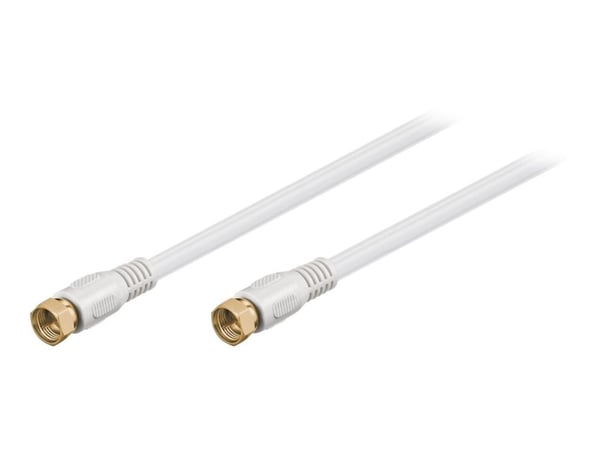 Wentronic goobay - Antennikaapeli - F-pistoke (W) F-pistokkeeseen (W) - 5,0m - kaksinkertainen eristys - 80 dB - valkoinen (67293)