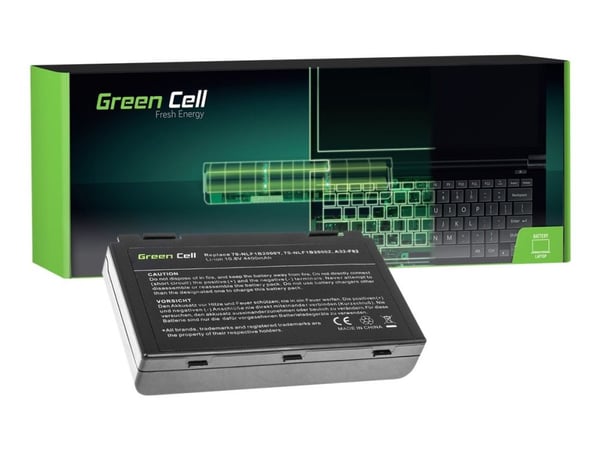 Green Cell - Batteri til bærbar PC (tilsvarer: ASUS A32-F82) - litiumion - 6-cellers - 4400 mAh - svart - for ASUS K40; K50; K51; K60; K70 Green Cell - Batteri til bærbar PC (tilsvarer: ASUS A32-F82) - litiumion - 6-cellers - 4400 mAh - svart - for ASUS K40; K50; K51; K60; K70