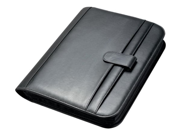 Alassio RICCIONE - Zippet mappe for dokumenter - leatherette - svart
