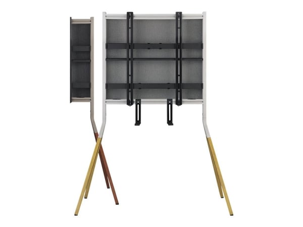 One For All Falcon Universal WM 7482 - Jalusta - LCD-TV:lle/äänibaarille - hopeanharmaa, tammi - näytön koko: 32"-70" - lattiatelineet