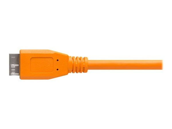 Tether Tools CUC3315-ORG, 4,6 m, USB A, Micro-USB B, USB 3.2 Gen 1 (3.1 Gen 1), 5000 Mbit/s, Oranssi
