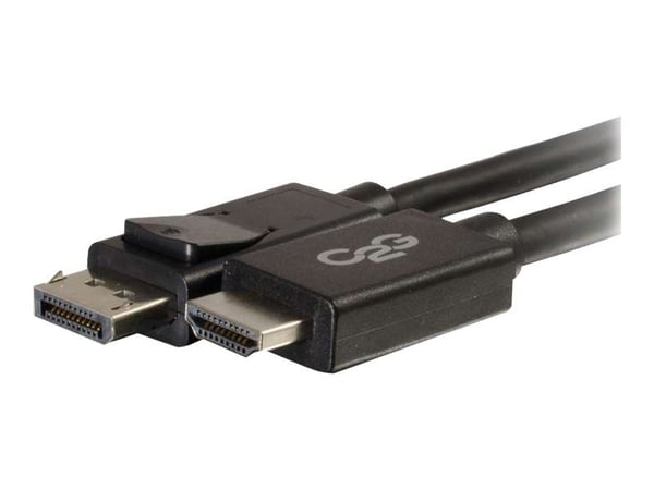 C2G 10ft DisplayPort to HDMI Cable - DP to HDMI Adapter Cable - M/M - DisplayPort-kabel - DisplayPort (hann) til HDMI (hann) - 3.048 m - svart