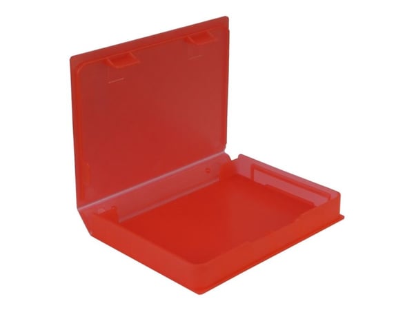 Inter-Tech HDD Protection Box - Beskyttelsesboks for harddisk - kapasitet: 1 harddiskstasjon (2,5") - rød