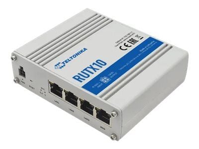 Teltonika RUTX10 - Trådløs ruter 4-portssvitsj - 1GbE - Wi-Fi 5 - Dobbeltbånd - DIN-skinnemonterbar