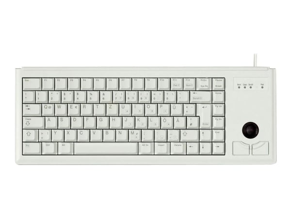 CHERRY Compact-Keyboard G84-4400 - Tastatur - USB - Fransk - lysegrå