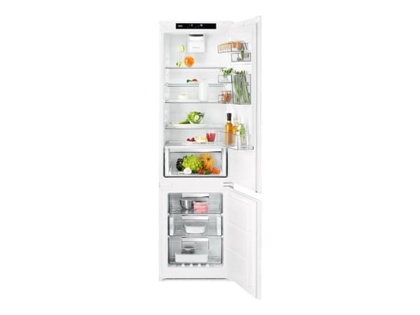AEG 8000 SCE819E5TS - Kjøleskap/fryser - bunnfryser - innebygd - fordypning - bredde: 56 cm - dybde: 55 cm - høyde: 189.4 cm - 269 liter - Klasse E...