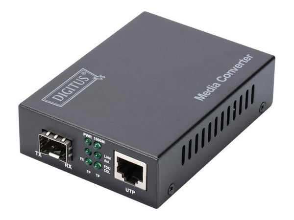 DIGITUS DN-82211 - Fibermedieomformer - 10GbE, 5GbE, 2.5GbE - 1000Base-T, 10GBase-T, 10GBase-R, 2.5GBase-T, 5GBase-T, 5GBase-R, 2.5GBase-X - RJ-45 ...