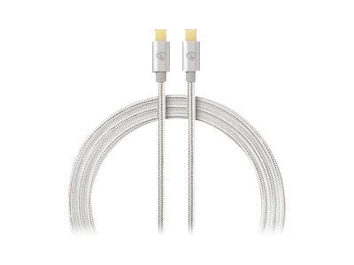 Nedis - USB-kabel - USB-C (hann) til USB-C (hann) - USB 3.1 Gen 1 - 1 m - rund - aluminium