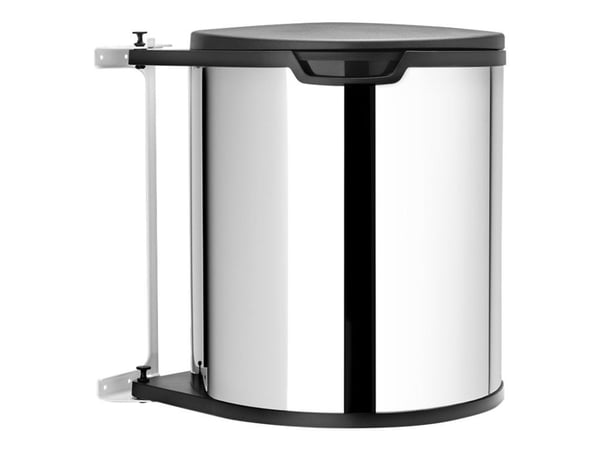 Brabantia 418181, 10 L, Pyöreä, Terästä, Musta, Hopea, Ohje, 30,2 cm