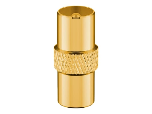 goobay - Antennekabel - IEC-kobling hunn til IEC-kobling hann - 2 m - firenivåsskjerming - 135 dB - hvit - solid