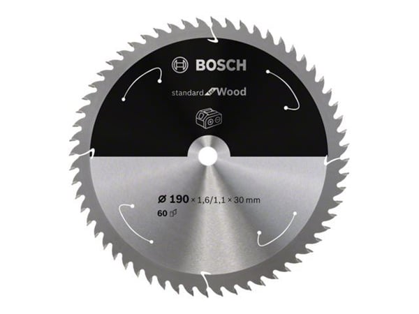 Bosch RUNDSAVKLINGE ACCU STD TRÆ 190X30MM 60T 60T