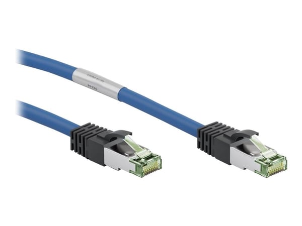 goobay - Koblingskabel - RJ-45 (hann) til RJ-45 (hann) - 7.5 m - SFTP, PiMF - CAT 8.1 - formstøpt - blå