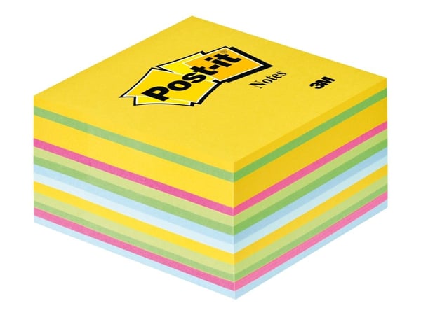 Post-it® Notes kubusblok, ultrafarver, 76 mm x 76 mm, 450 arkkua