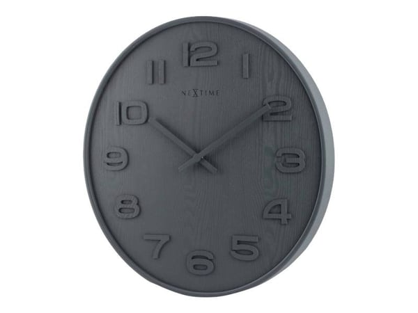 NeXtime 3096GS, Seinä, Kvartsikello, Ympyrä, Harmaa, Puu, Aikuiset