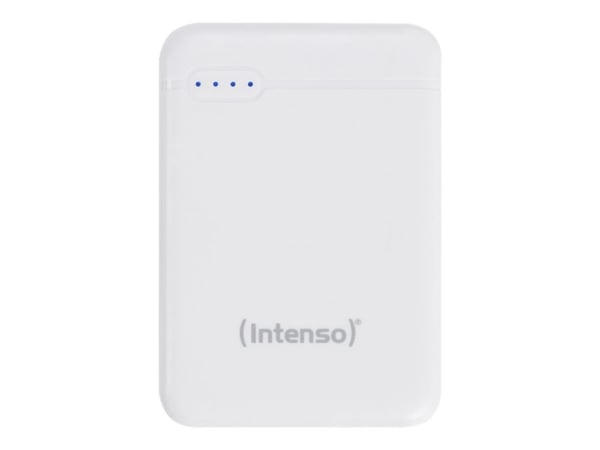 Intenso Powerbank XS5000 - Strømbank - 5000 mAh - 2.1 A - 2 utgangskontakter (USB, USB-C) - på kabel: USB-C - hvit