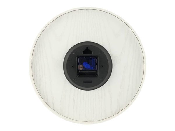 Nextime Wood Wood Medium - Klokke - kvarts - veggmonterbar - 35 cm - hvit