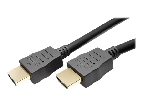 goobay - High Speed - HDMI-kaapeli med Ethernet - HDMI han til HDMI han - 1 m - sort - rund, 8K support