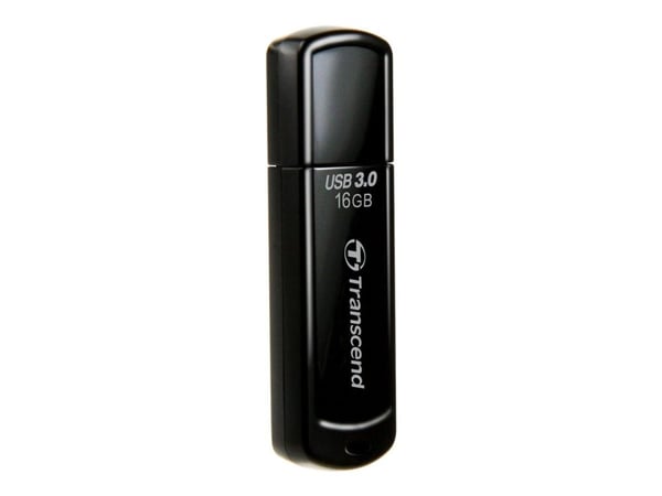 Transcend JetFlash 700 - USB-flashstasjon - 16 GB - USB 3.0 - svart