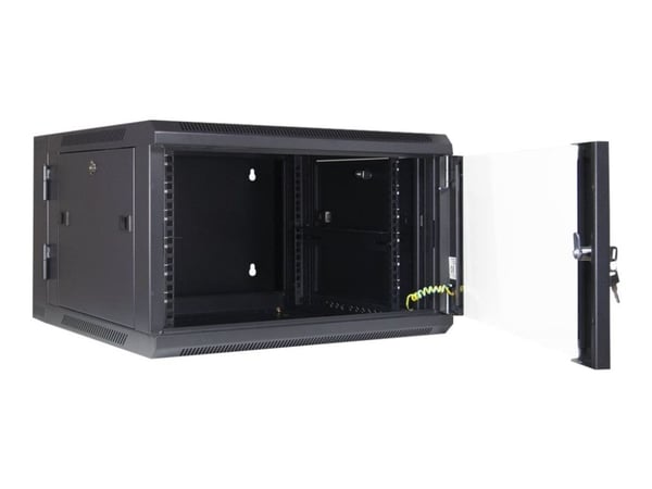 Inter-Tech SMB-6606 - Skap - veggmonterbar - svart, RAL 9005 - 6U - 19"