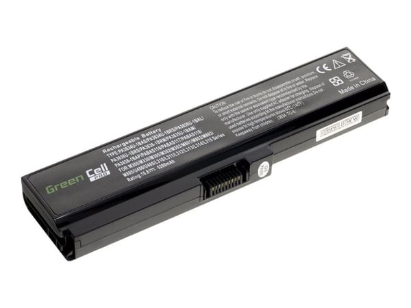 Green Cell PRO - Batteri til bærbar PC (tilsvarer: Toshiba PA3817U-1BRS) - litiumion - 6-cellers - 5200 mAh - svart - for Toshiba Satellite C650, C...