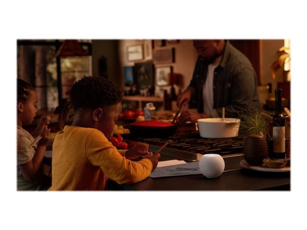 Apple HomePod mini, Apple Siri, Pyöreä, Valkoinen, Koko alue, Kosketus, Apple Music, TuneIn