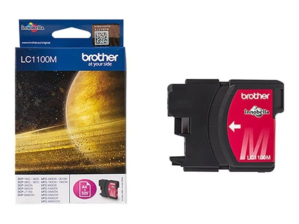 Brother LC1100M - Magenta - original - bläckpatron - för Brother DCP-185, 395, 585, 6690, J715, MFC-490, 5490, 790, 795, 990, J615; Justio MFC-5890