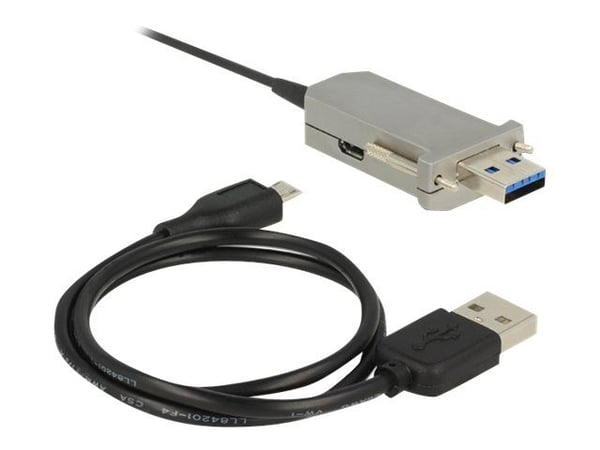 Delock Active Optical - USB-kabelsett - aktiv, tommelskruer - svart