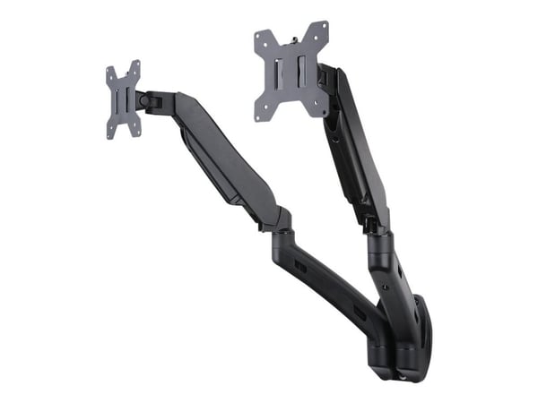 ART L-14GW - Brakett - justerbar arm - for 2 LCD-skjermer - metall - svart - skjermstørrelse: 13"-27" - veggmonterbar