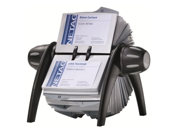 Visitkortholder Durable VISIFIX® FLIP VEGAS rullekartotek sort