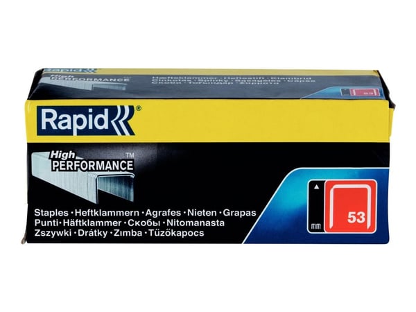 Rapid - Stifter - No. 53 - 6 mm - galvanisert stål - pakke av 5000 - for P/N: 23317400, 23317500, 23317600, 23600800, 23601100, 23601200