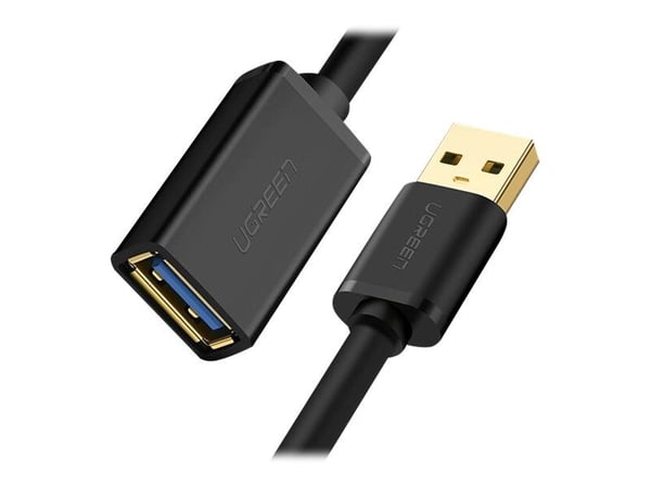 Ugreen US129 - USB forlængerkabel - USB Type A (han) til USB Type A (hun) - USB 3.0 - 3 m - flad - flad