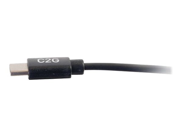 C2G 0.9m (3ft) USB C-kaapeli - USB 2.0 (3A) - M/M USB Type C-kaapeli - Musta - USB-kaapeli - USB-C (han) til USB-C (han) - USB 2.0 - 3 A - 90 cm - ...