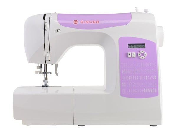 Singer C5205PR - Symaskine - 80 søm - 6 et-trins knaphuller - LCD-näyttö - lillaa