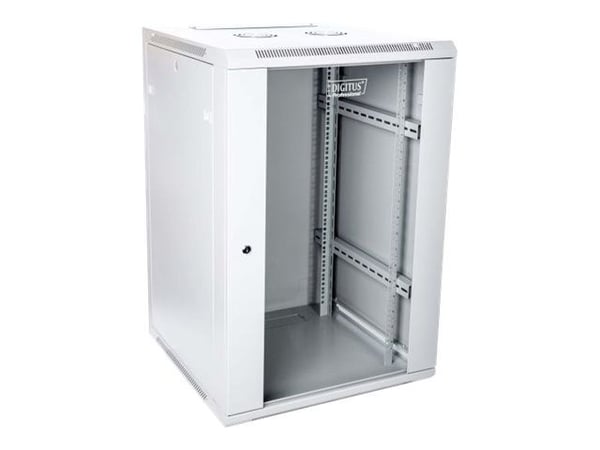 DIGITUS Professional DN-W19 18U/600 - Skap - veggmonterbar - grå, RAL 7035 - 18U - 19"