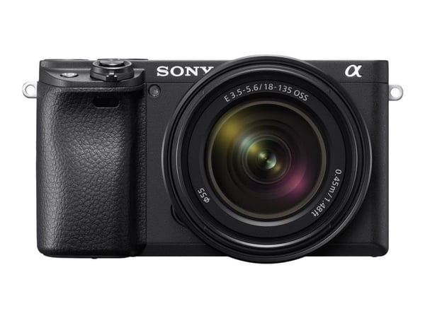 Sony a6400 ILCE-6400M - Digitalkamera - spegellöst - 24.2 MP - APS-C - 4 K / 30 fps - 7.5x optisk zoom E 18-135mm OSS lins - Wi-Fi, NFC, Bluetooth ...