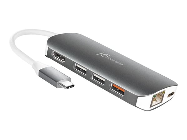 j5create JCD383 - Dockningsstation - USB-C 3.1 - HDMI - 1GbE