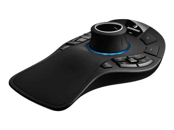 3Dconnexion SpaceMouse Pro Wireless - Bluetooth Edition - 3D-mus - ergonomisk - 15 knappar - trådlös - 2.4 GHz, Bluetooth, USB-C - trådlös USB-mott...