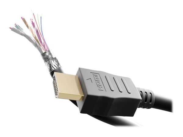 Wentronic goobay - Høyhastighets HDMI med Ethernet-kabel - HDMI (M) til HDMI (M) - 1,5 m - svart - rund, 8K-støtte (41083)