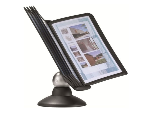 DURABLE SHERPA motion - Displaypanelsystem - stasjonær - 10 rom - for A4 - svart