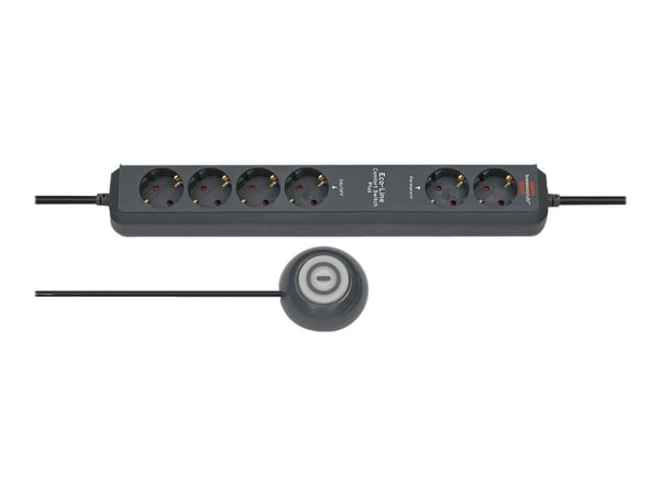 brennenstuhl Eco-Line Extension Socket Comfort Switch Plus EL CSP 24 6-way 1,5m H05VV-F 3G1,5 2 permanent, 4 switchable - Flerkoplingslist - utgang...